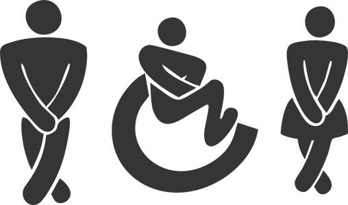 need to pee toilet icons