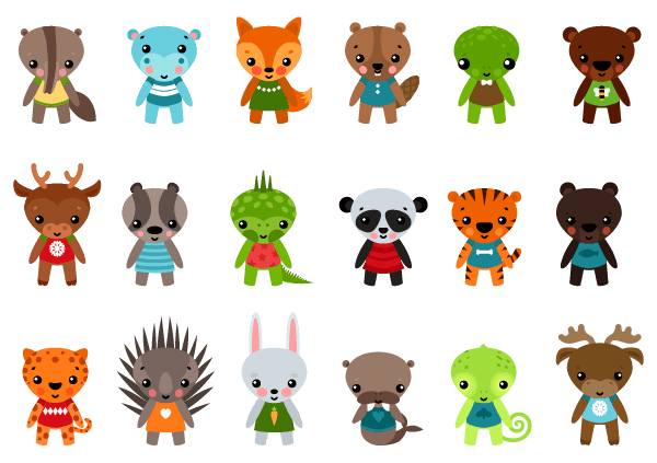 cartoon baby animals