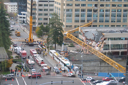 balanced and unbalanced forces tower crane collapse
