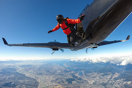 potential kinetic mechanical energy skydiving