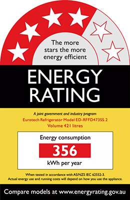 energy rating sticker au nz