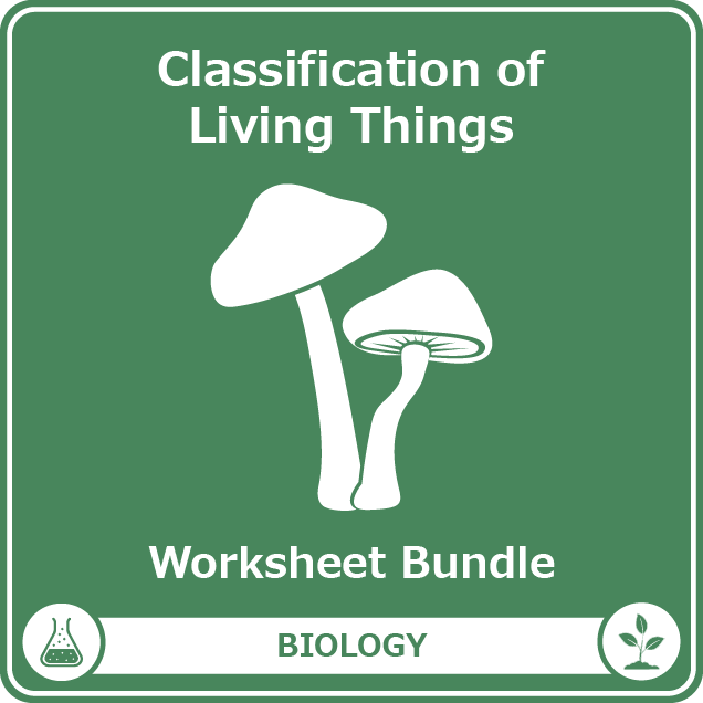 classification of living things worksheet bundle