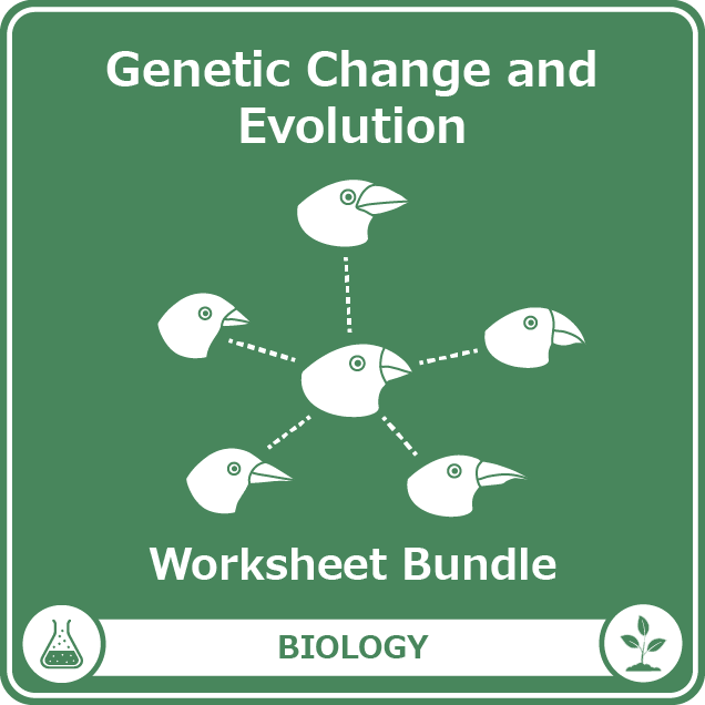 genetic change and evolution worksheet bundle