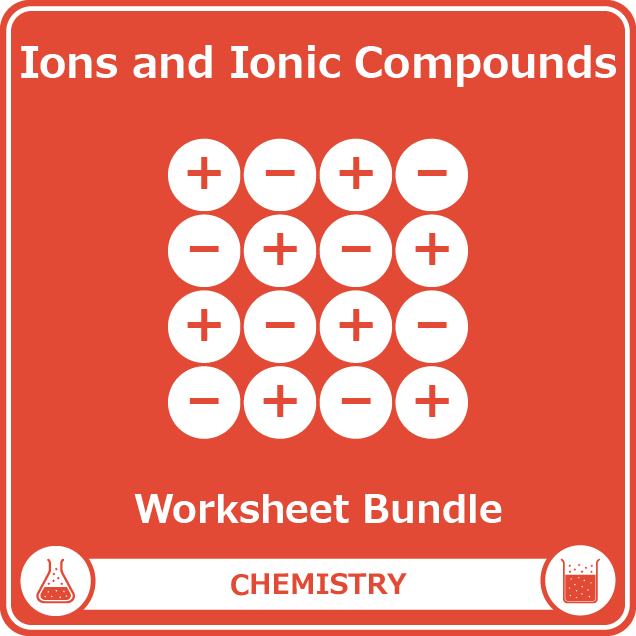 ions and ionic compounds worksheet bundle