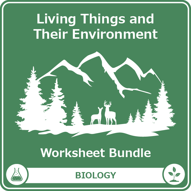 living things and their environment worksheet bundle